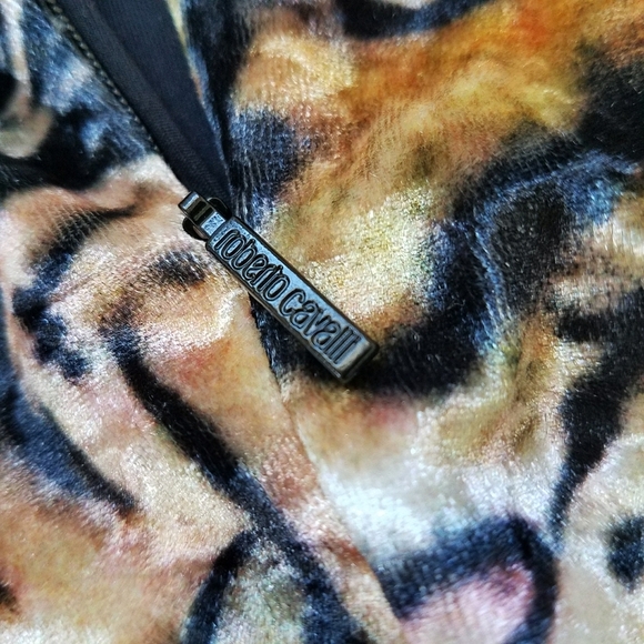 Roberto Cavalli Velvet Leopard Print Bodysuit - Picture 9 of 9